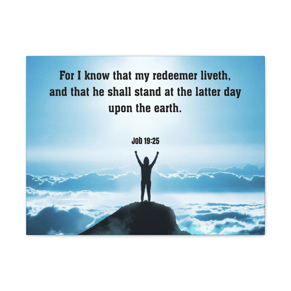Scripture Walls For I Know Job 19:25 Christian Wall Art Print Ready to Hang
